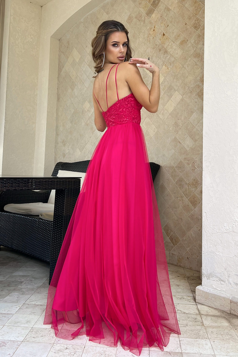 Langes Kleid model 188224 Bicotone - Afbeelding 3