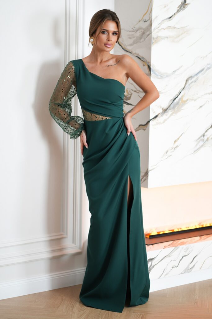 Langes Kleid model 190485 Bicotone