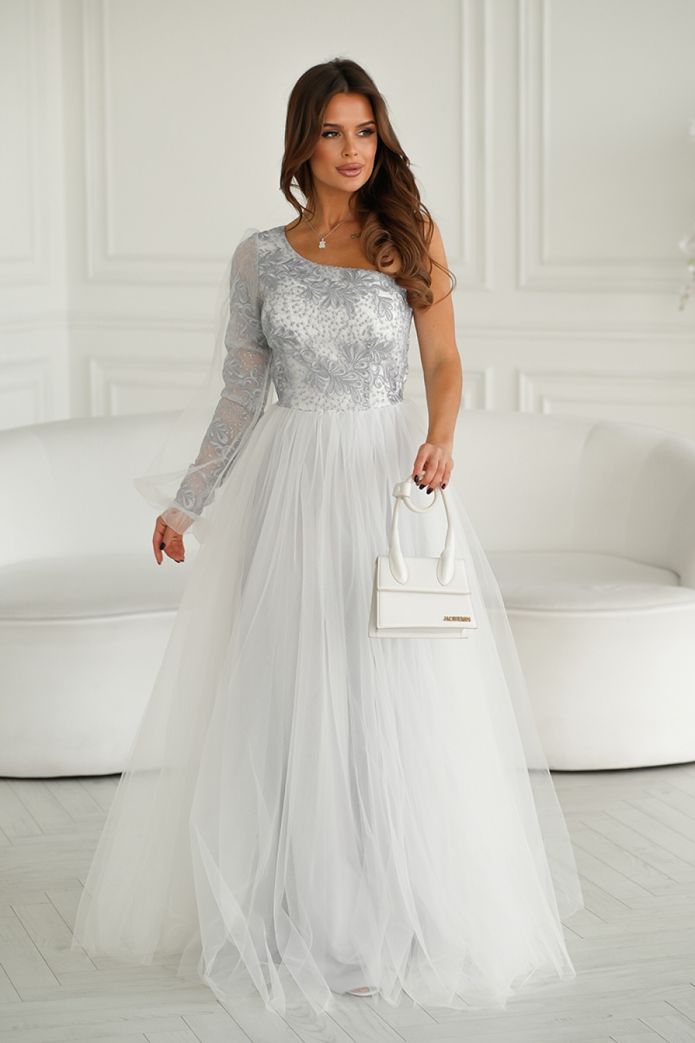 Langes Kleid model 192638 Bicotone - Afbeelding 3