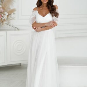 Langes Kleid model 196092 Bicotone