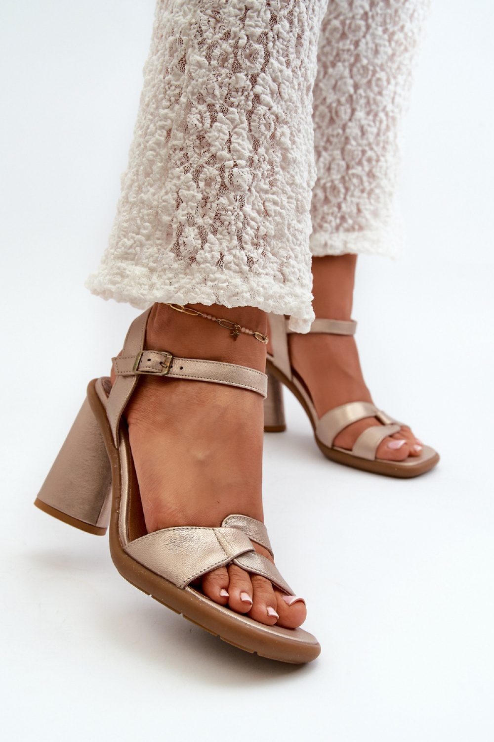 Sandalen mit Absatz model 198397 Step in style