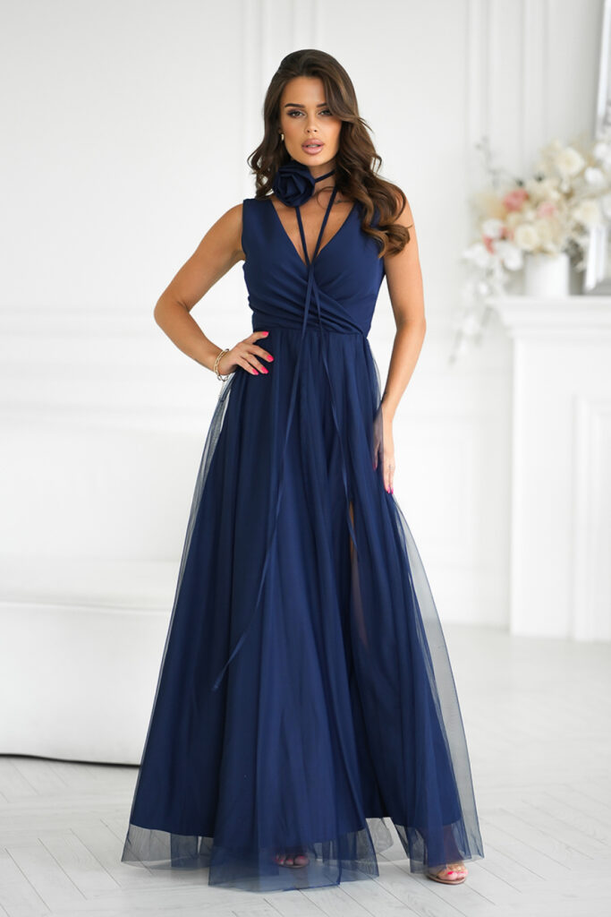 Langes Kleid model 199330 Bicotone