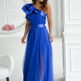 Langes Kleid model 200243 Bicotone