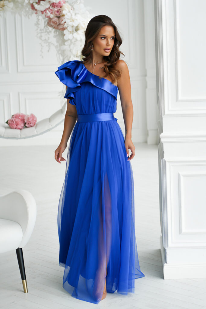 Langes Kleid model 200243 Bicotone