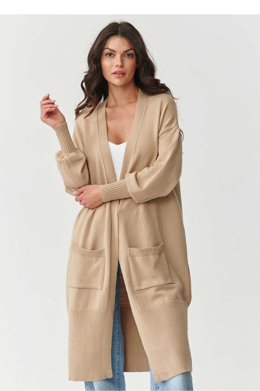 Cardigan model 218105 Makadamia