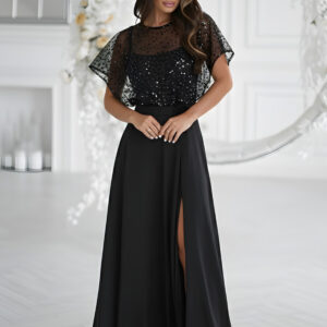 Langes Kleid model 219685 Bicotone
