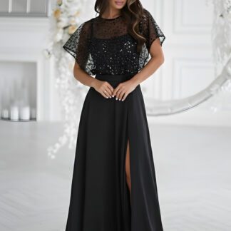 Langes Kleid model 219685 Bicotone
