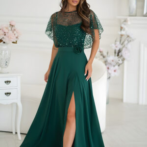 Langes Kleid model 219686 Bicotone