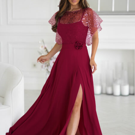 Langes Kleid model 219687 Bicotone