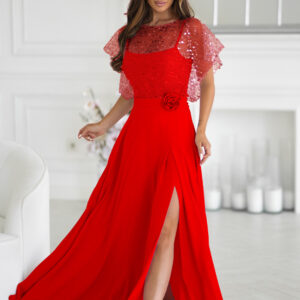 Langes Kleid model 219688 Bicotone