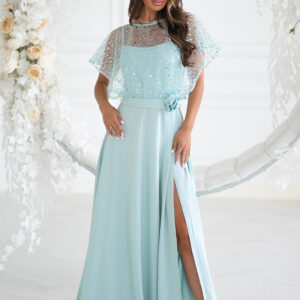 Langes Kleid model 219695 Bicotone