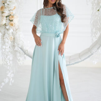 Langes Kleid model 219695 Bicotone