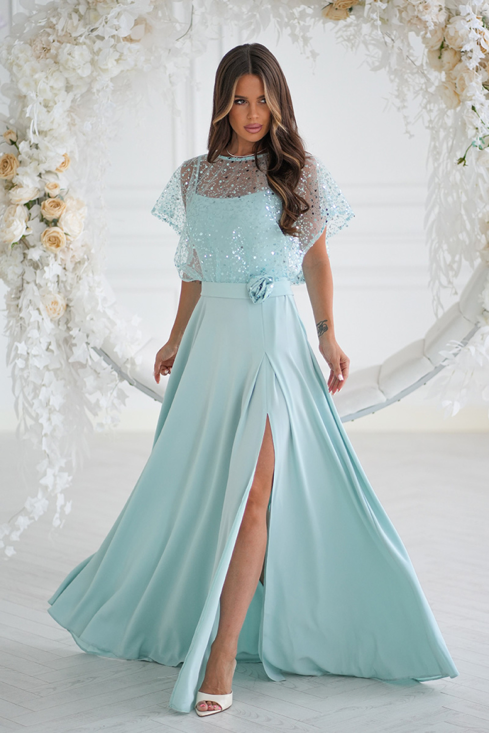 Langes Kleid model 219695 Bicotone - Afbeelding 2