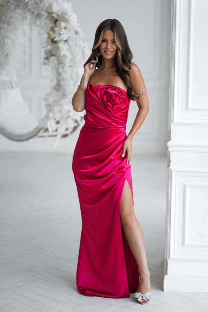 Langes Kleid model 219714 Bicotone
