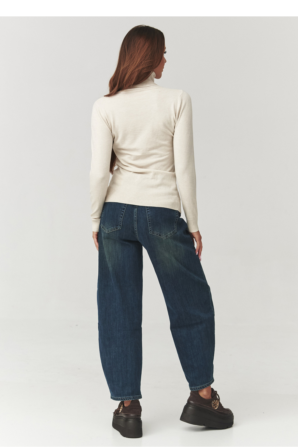 Rollkragenpullover model 219739 Makadamia - Afbeelding 3