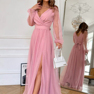 Langes Kleid model 220097 Bicotone