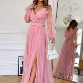 Langes Kleid model 220097 Bicotone