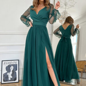 Langes Kleid model 220099 Bicotone