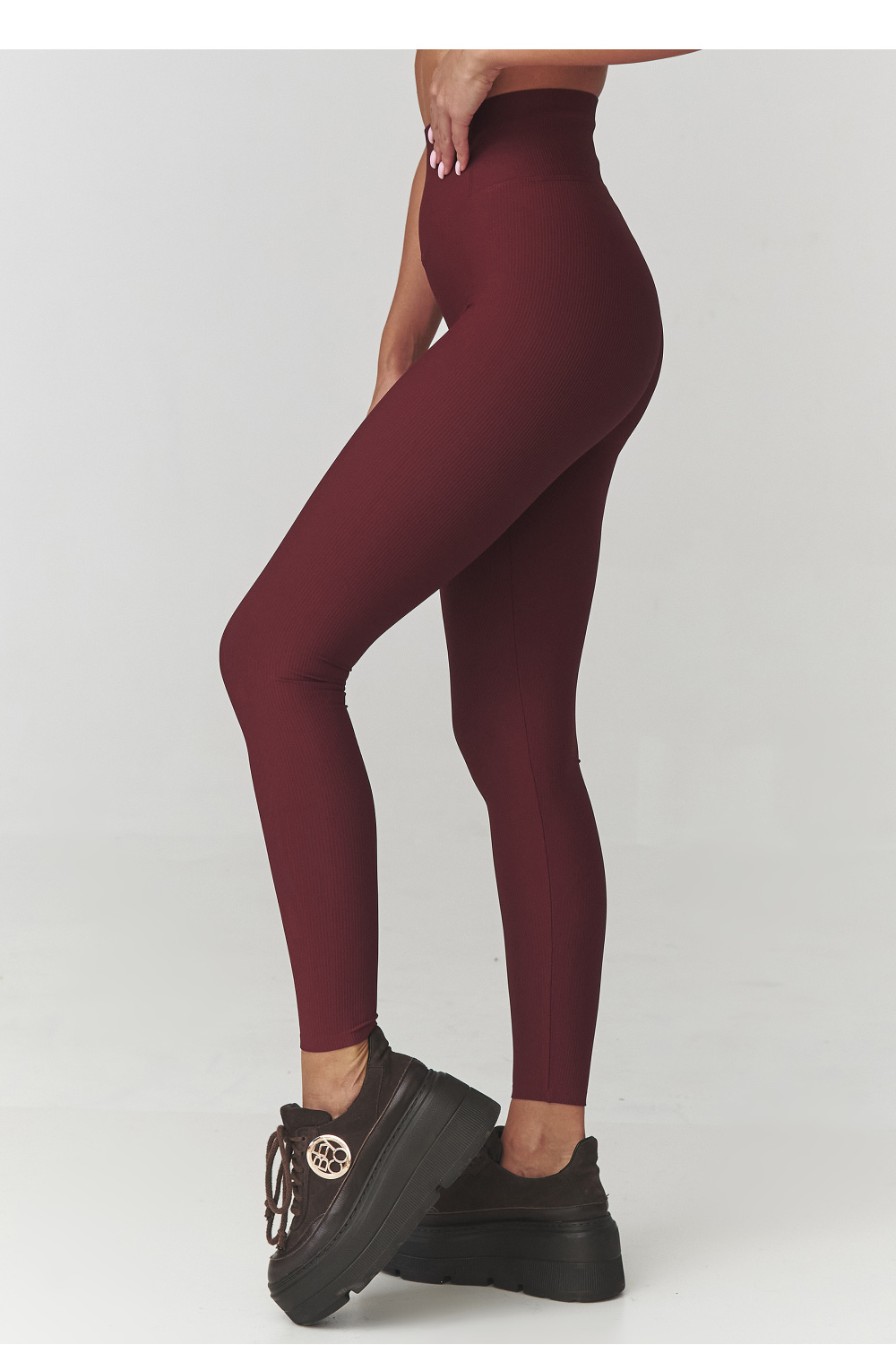 Lange Leggings model 220769 Makadamia - Afbeelding 2
