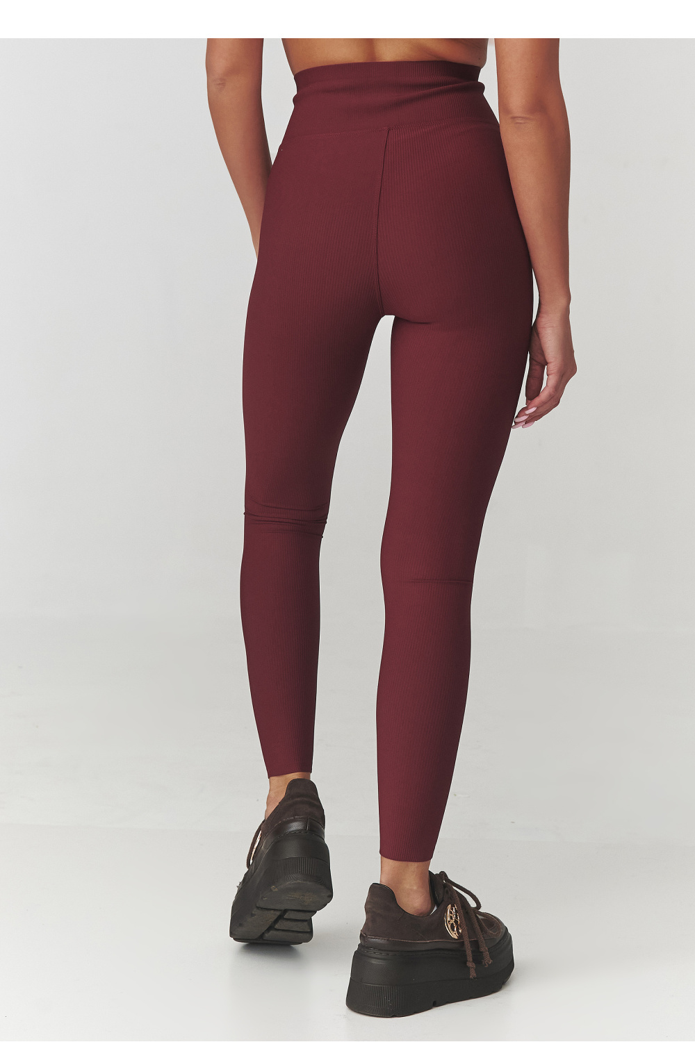 Lange Leggings model 220769 Makadamia - Afbeelding 3