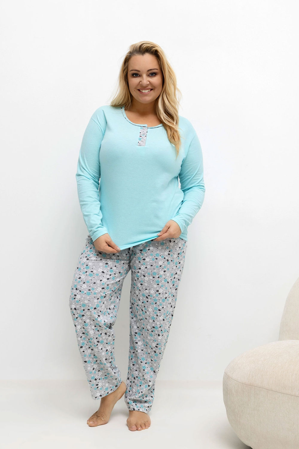 Übergrößen-Pyjama model 221184 Forever Pink - Afbeelding 2