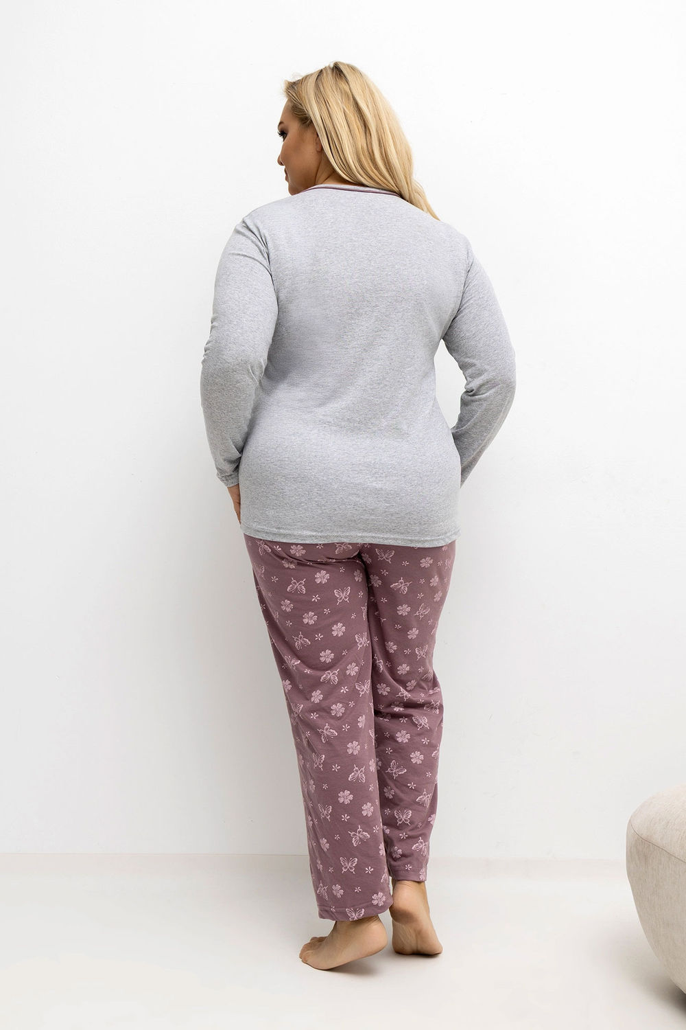 Übergrößen-Pyjama model 221187 Forever Pink - Afbeelding 2