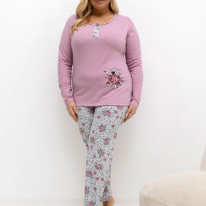 Übergrößen-Pyjama model 221188 Forever Pink