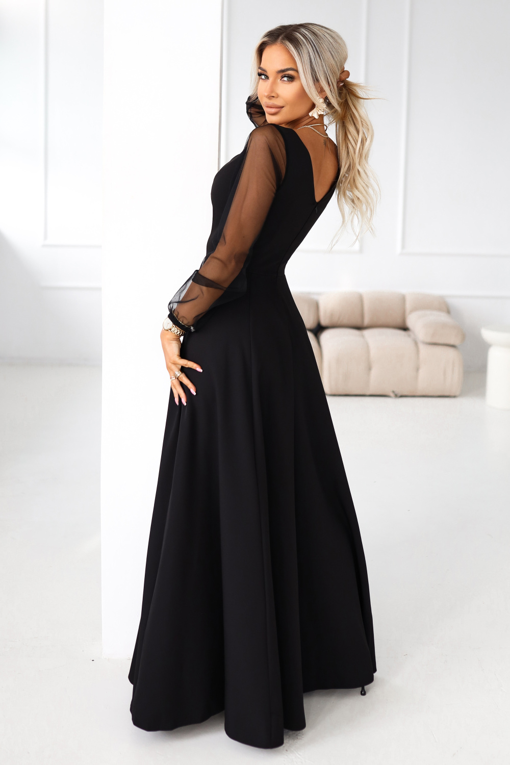 Langes Kleid model 222147 Numoco - Afbeelding 2
