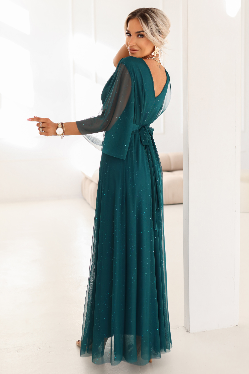 Langes Kleid model 222458 Numoco - Afbeelding 3