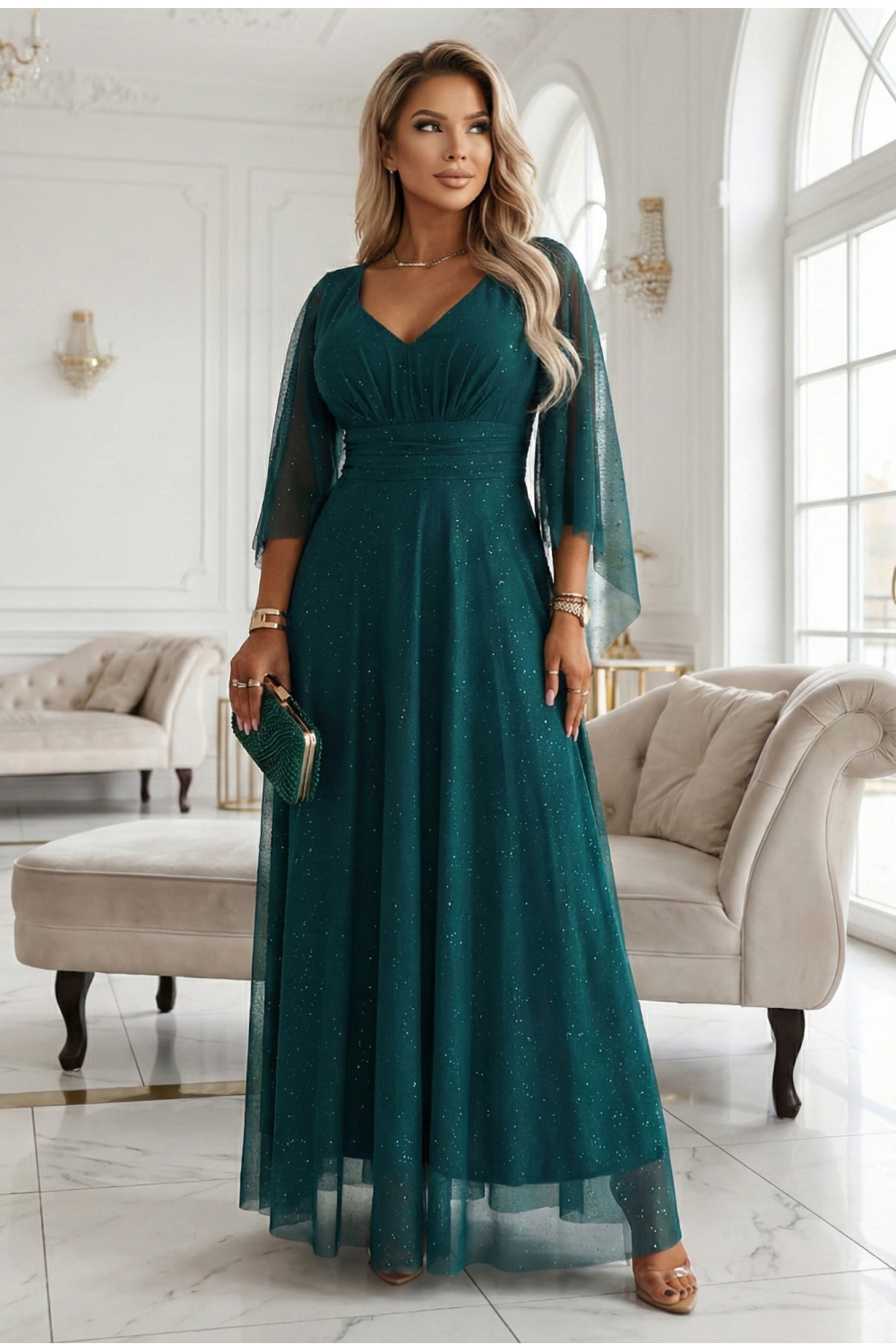 Langes Kleid model 222464 Numoco - Afbeelding 2