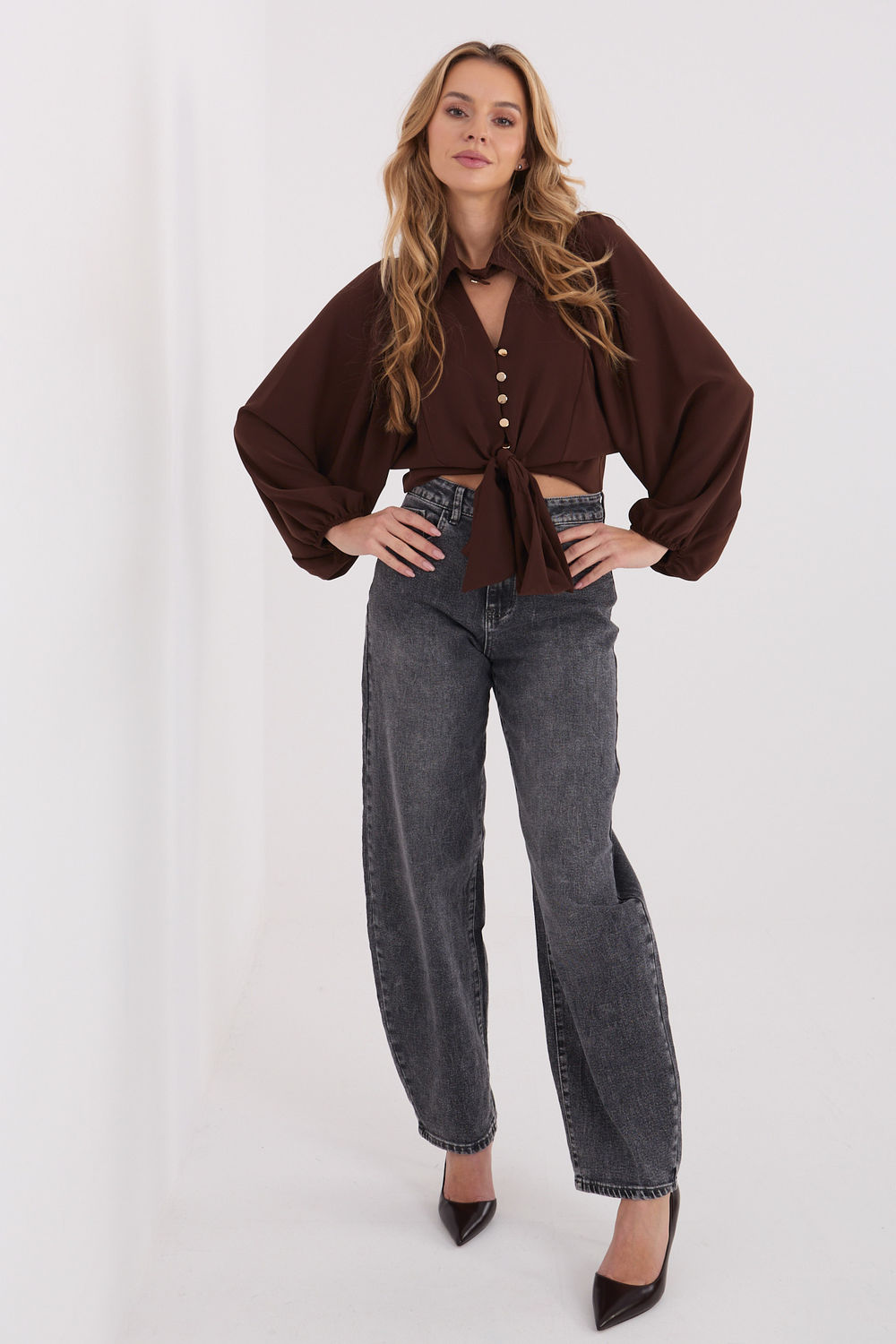 Langarm Hemd model 223171 Italy Moda - Afbeelding 2