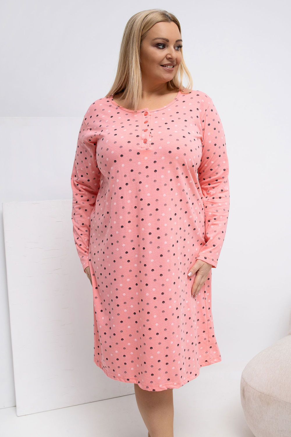 Nachthemden in großen Größen model 223301 Forever Pink