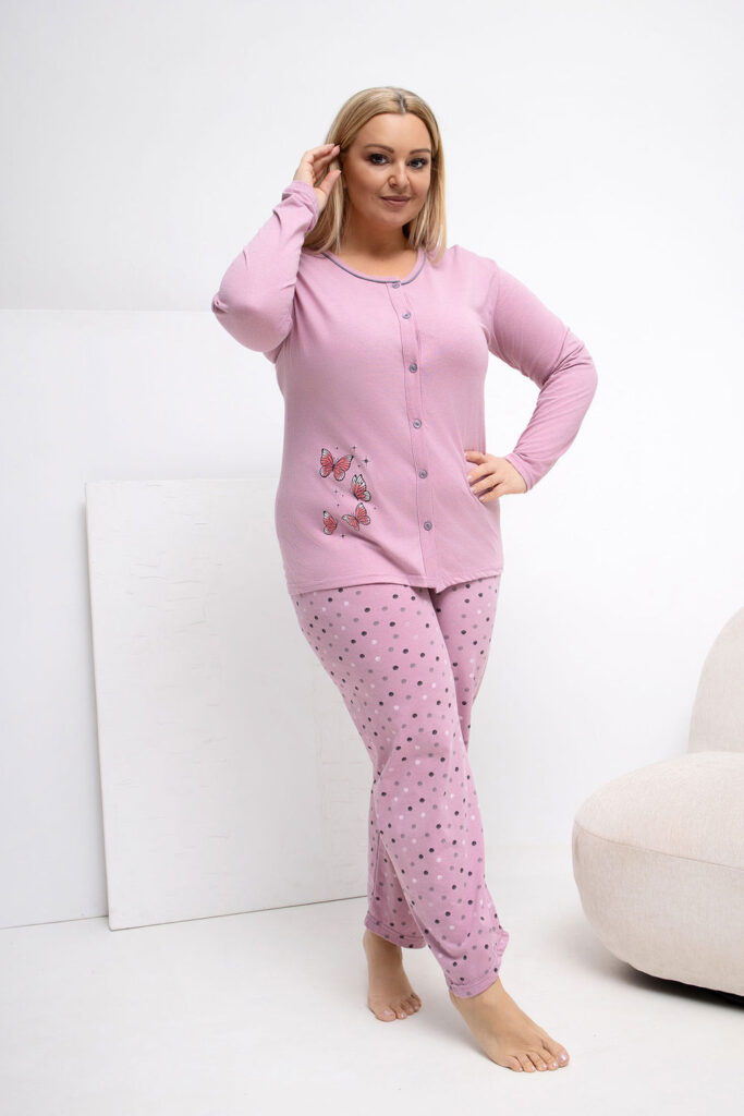 Übergrößen-Pyjama model 223304 Forever Pink