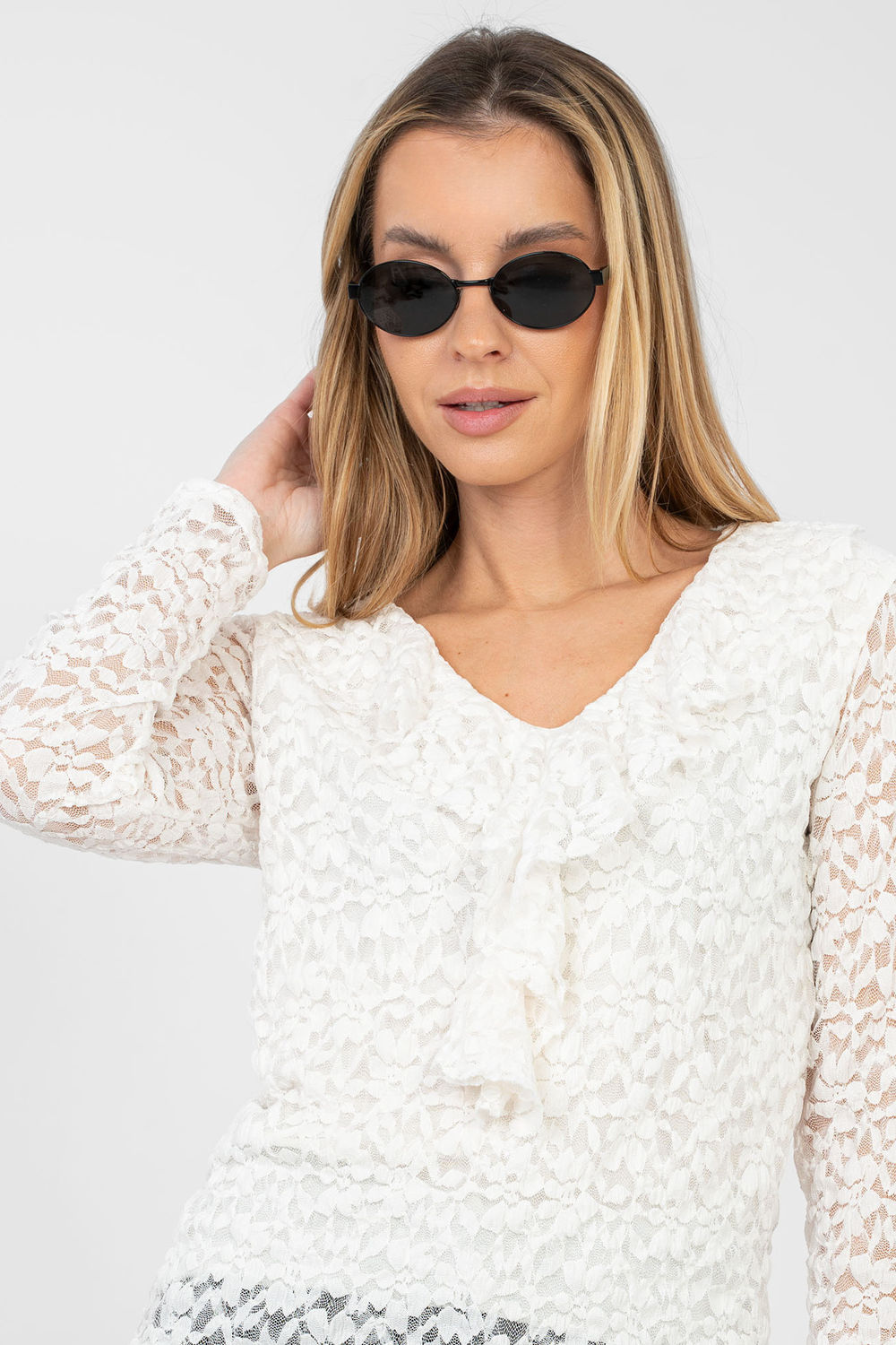 Spitzenbluse model 223842 Rue Paris - Afbeelding 4