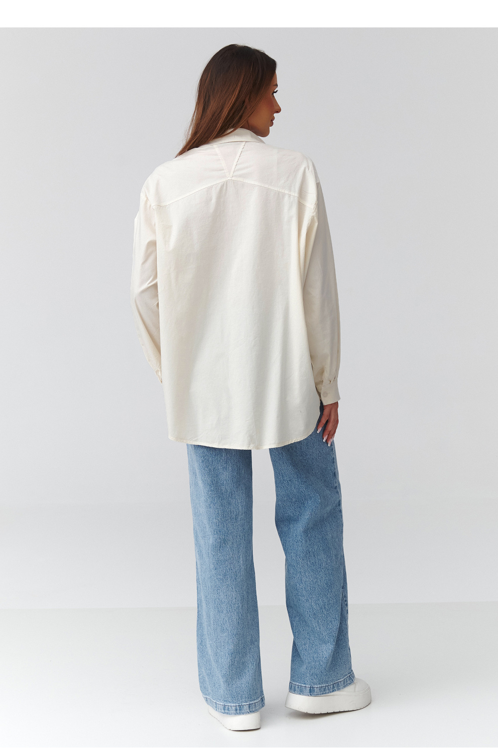 Langarm Hemd model 224101 Makadamia - Afbeelding 3
