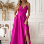 Langes Kleid model 224295 Bicotone
