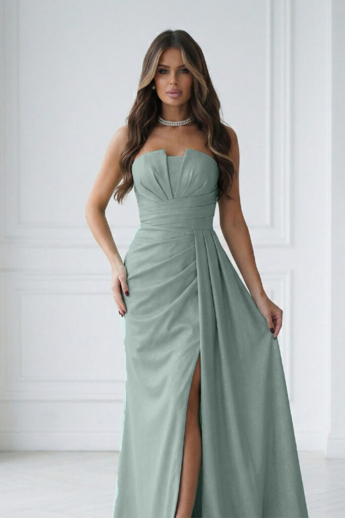 Langes Kleid model 224634 Bicotone