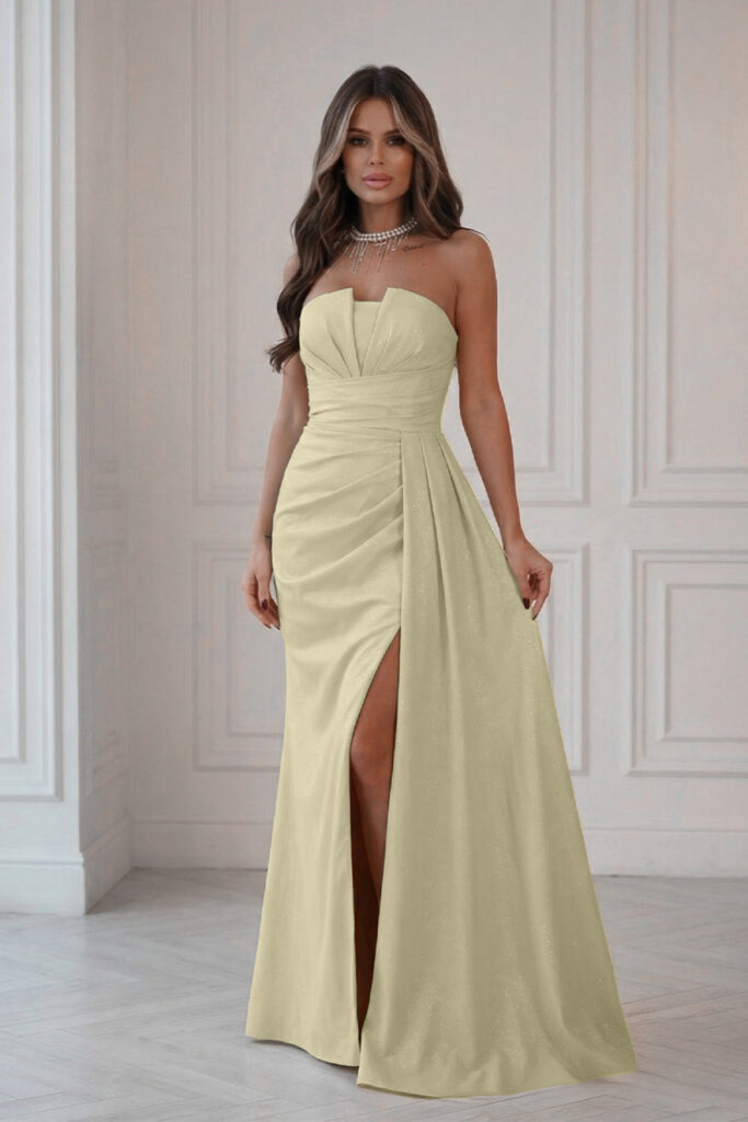 Langes Kleid model 224636 Bicotone