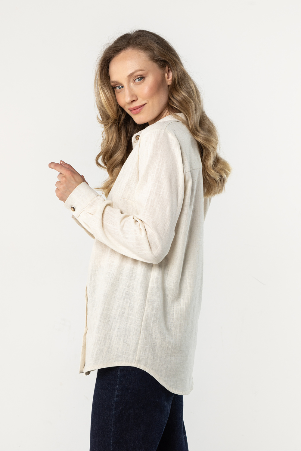 Langarm Hemd model 225317 awama - Afbeelding 2