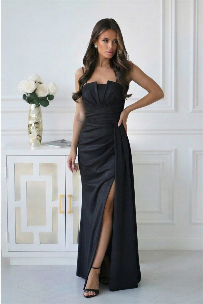 Langes Kleid model 225364 Bicotone