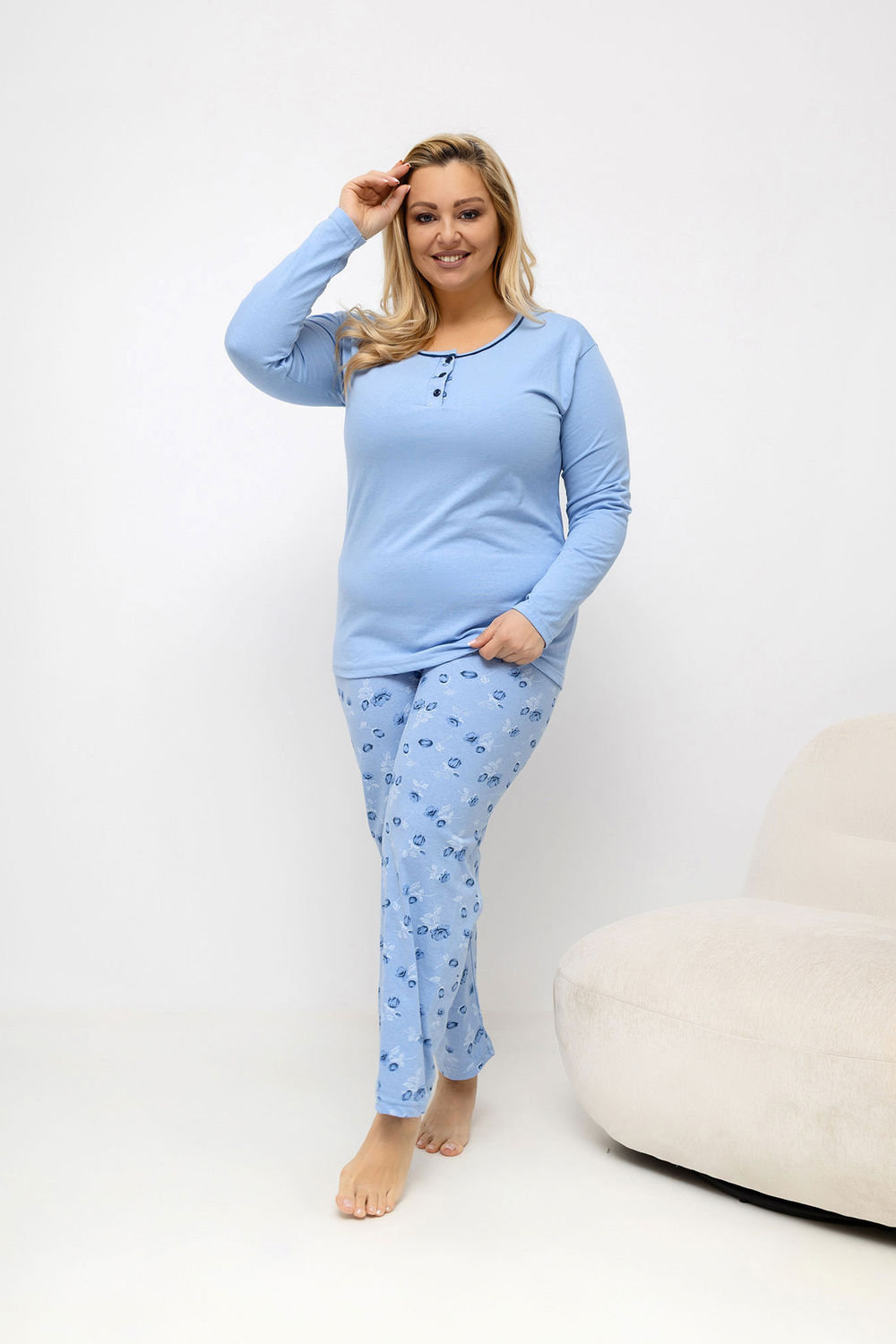 Übergrößen-Pyjama model 226133 Forever Pink