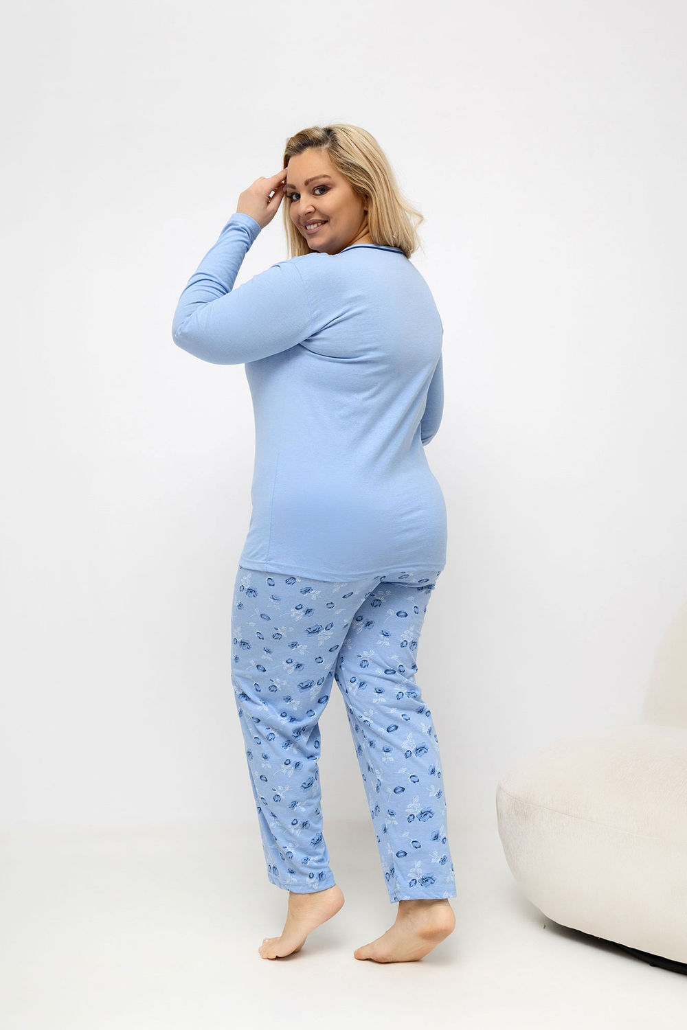 Übergrößen-Pyjama model 226133 Forever Pink - Afbeelding 2