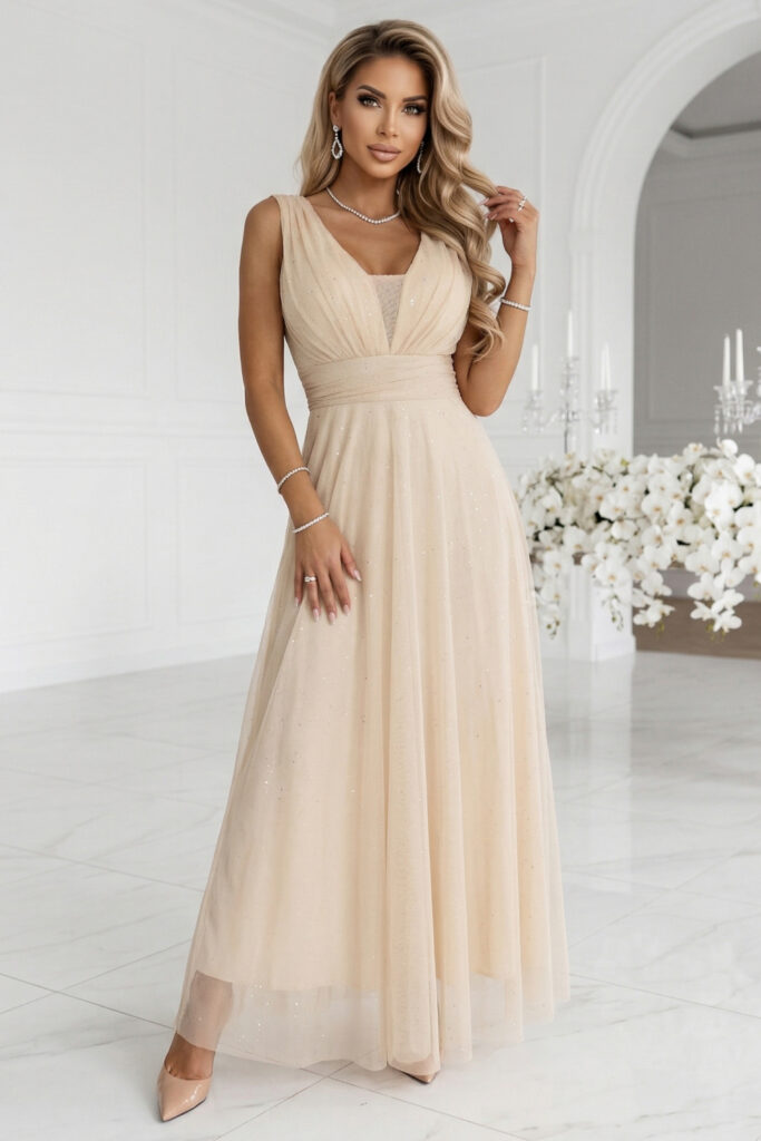Langes Kleid model 227073 Numoco