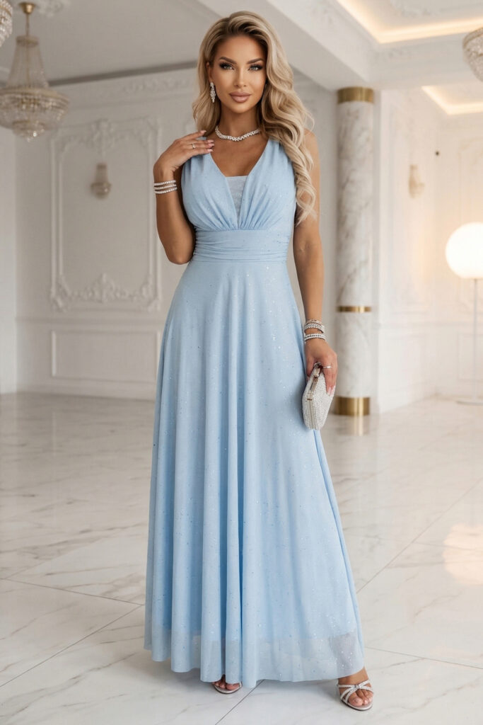 Langes Kleid model 227077 Numoco