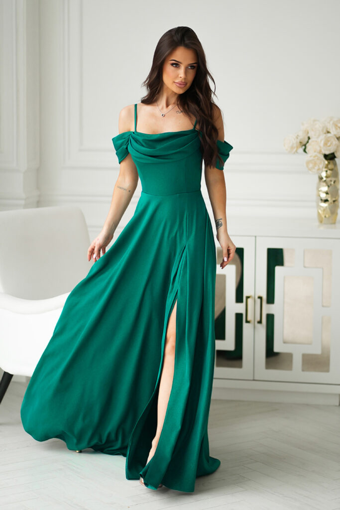 Langes Kleid model 227139 Bicotone
