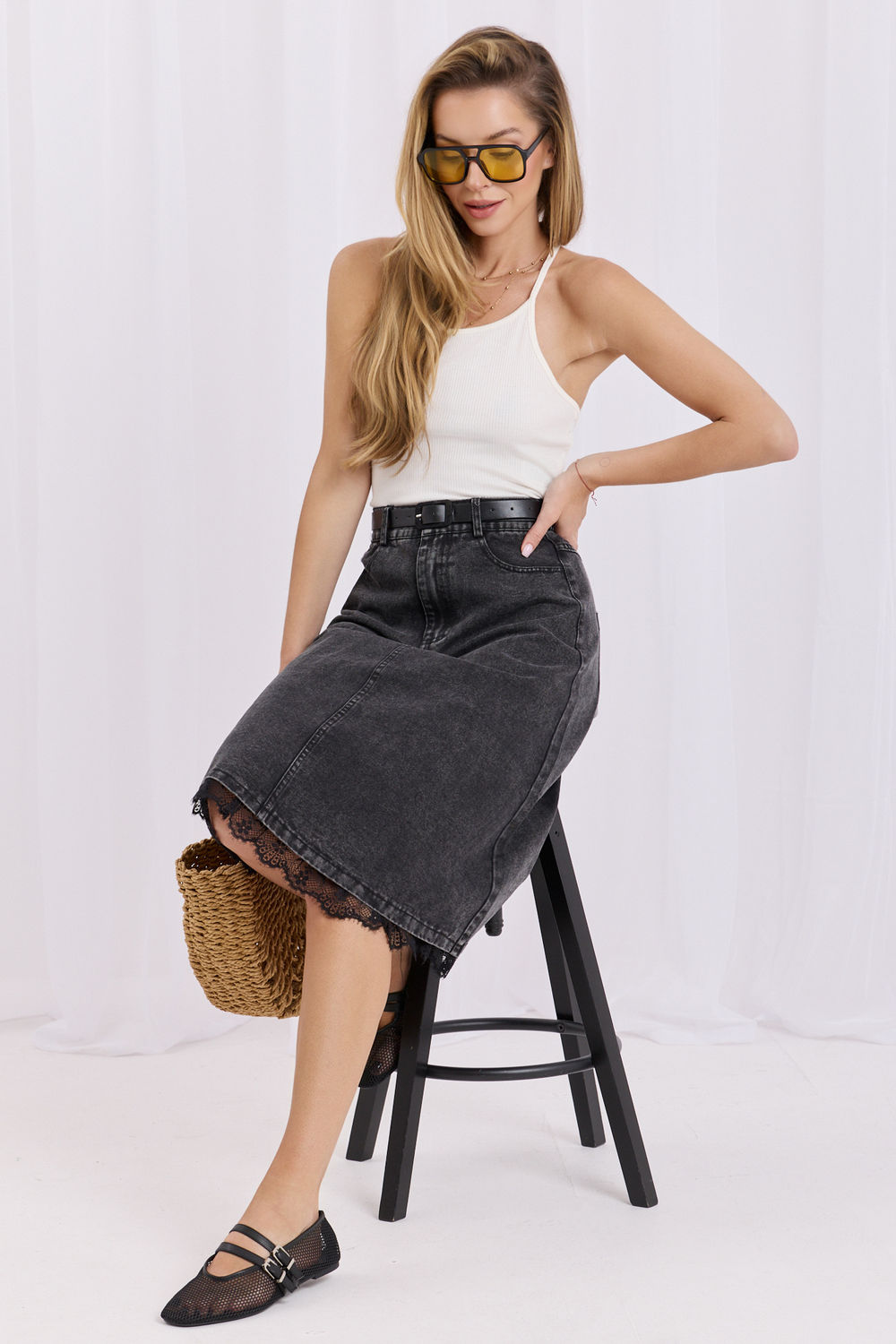 Jeansrock model 228023 Factory Price - Afbeelding 2
