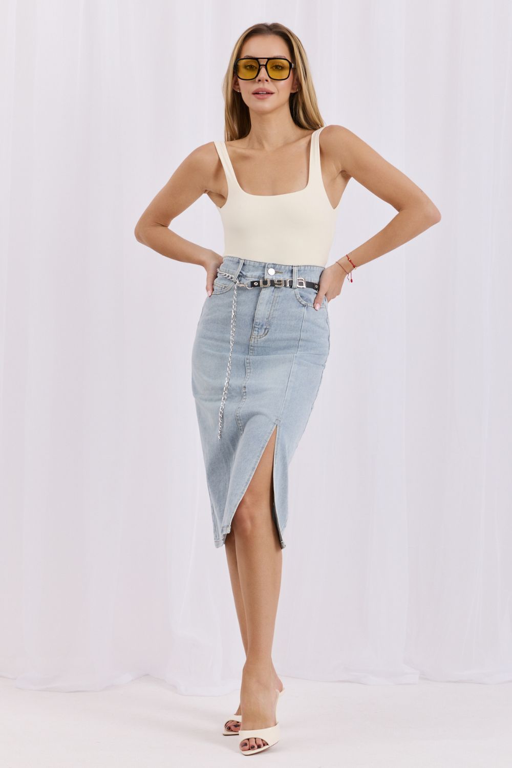 Jeansrock model 228031 Factory Price - Afbeelding 4