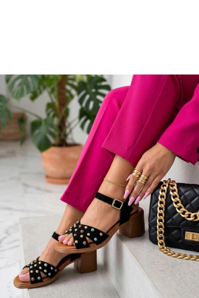 Sandalen mit Absatz model 228219 Solea