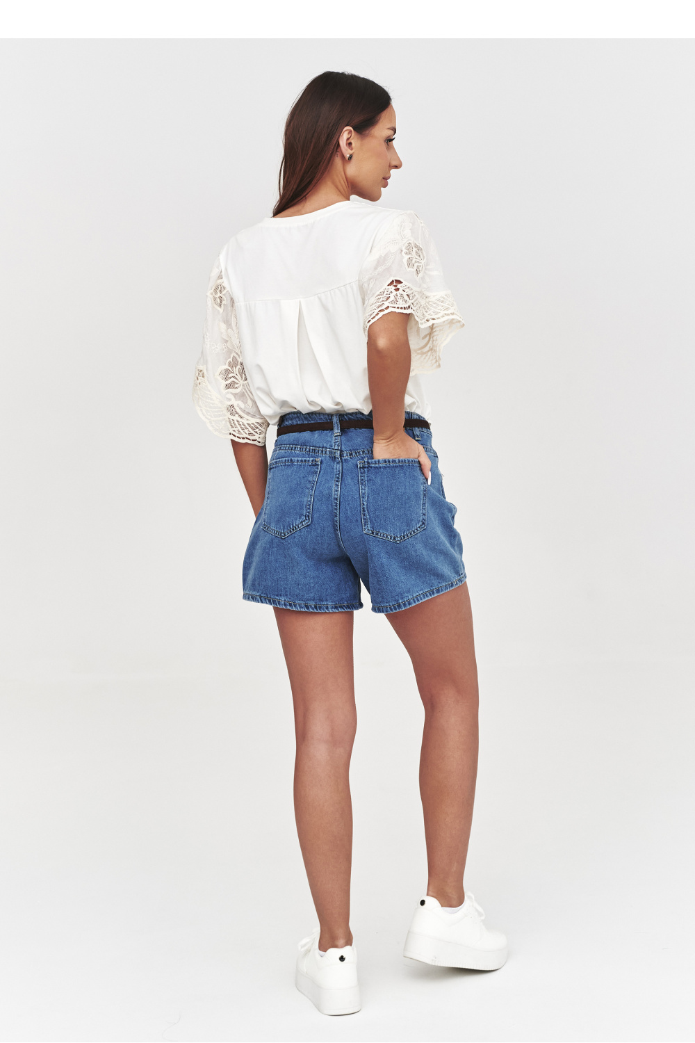 Jeansshorts model 228292 Makadamia - Afbeelding 3