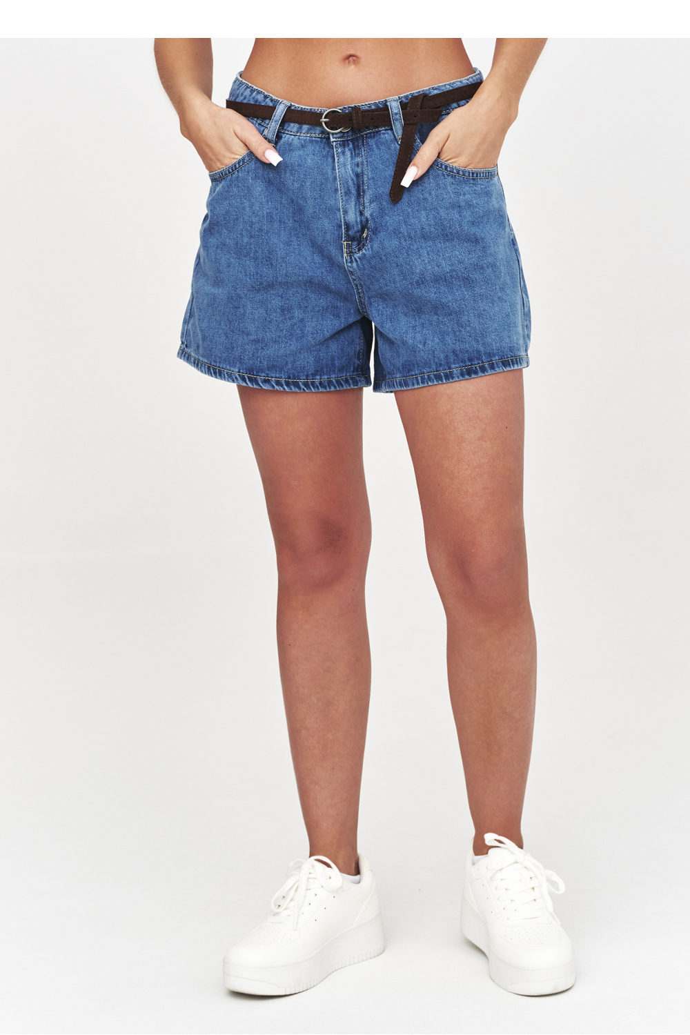 Jeansshorts model 228292 Makadamia - Afbeelding 4